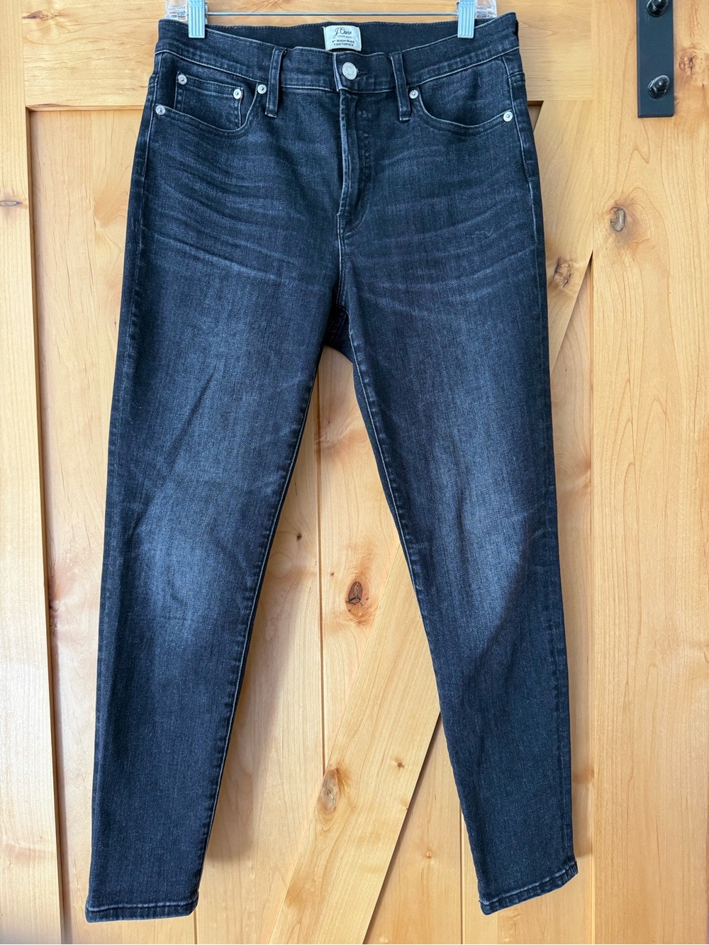 J. Crew Faded Black Skinny Jeans